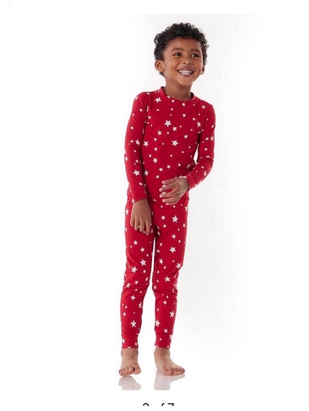 Pottery Barn Kids Red Star Print Toddler Pajamas 2T